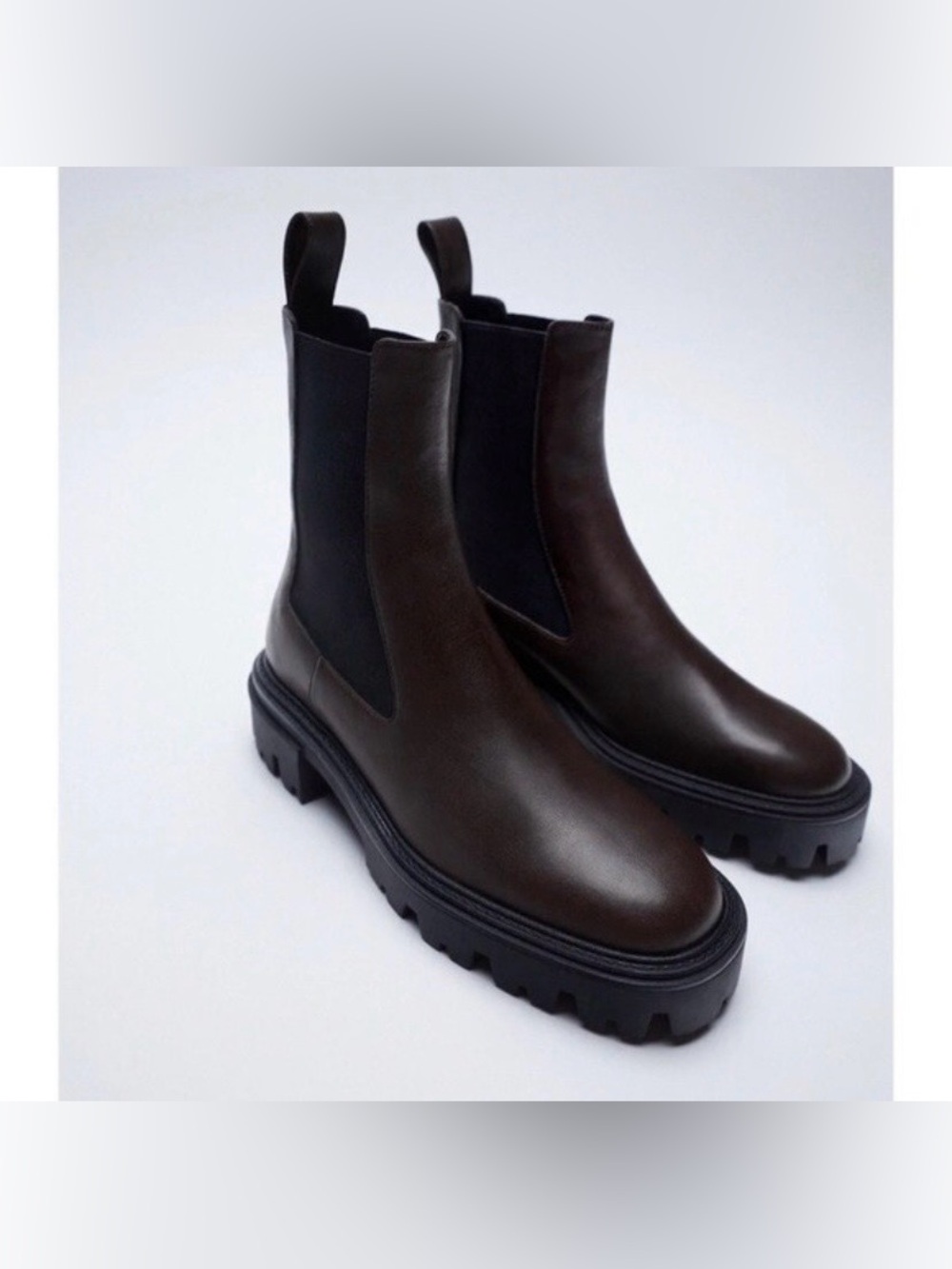 Dark Brown Lug Chelsea Boot